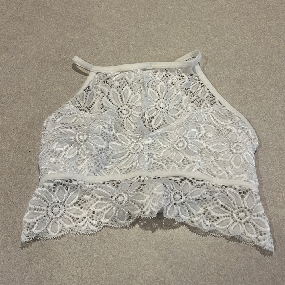 White lace adjustable bralette